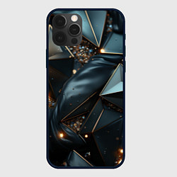 Чехол для iPhone 12 Pro Max Обломки абстрактной формы, цвет: 3D-черный