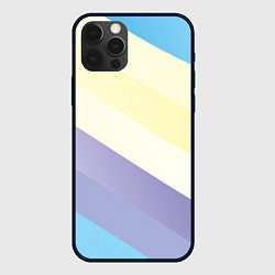 Чехол для iPhone 12 Pro Max Паттерн цветные волны - color waves, цвет: 3D-черный