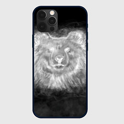 Чехол для iPhone 12 Pro Max Голова медведя из дыма, цвет: 3D-черный