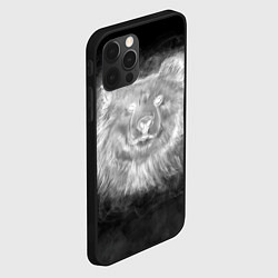 Чехол для iPhone 12 Pro Max Голова медведя из дыма, цвет: 3D-черный — фото 2
