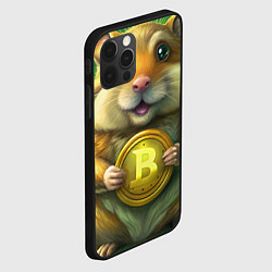 Чехол для iPhone 12 Pro Max Хомяк и крипта, цвет: 3D-черный — фото 2