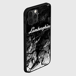 Чехол для iPhone 12 Pro Max Lamborghini black graphite, цвет: 3D-черный — фото 2