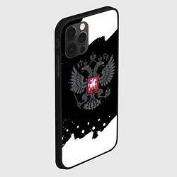 Чехол для iPhone 12 Pro Max Россия краски герб, цвет: 3D-черный — фото 2