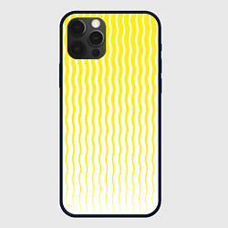 Чехол для iPhone 12 Pro Max Вертикальные волнистые линии, цвет: 3D-черный