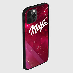 Чехол для iPhone 12 Pro Max Milfa надпись в стиле шоколадки Milka, цвет: 3D-черный — фото 2