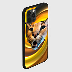 Чехол для iPhone 12 Pro Max Голова кота Шлепы, цвет: 3D-черный — фото 2
