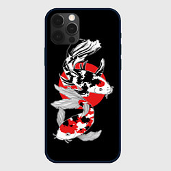 Чехол для iPhone 12 Pro Max Карпы кои - японский стиль, цвет: 3D-черный