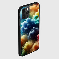 Чехол для iPhone 12 Pro Max Яркий цветной дым, цвет: 3D-черный — фото 2