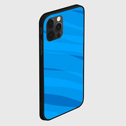 Чехол для iPhone 12 Pro Max Насыщенный голубой полосами, цвет: 3D-черный — фото 2