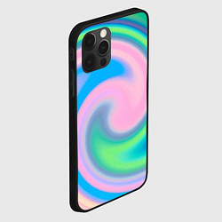 Чехол для iPhone 12 Pro Max Абстракция спиральная, цвет: 3D-черный — фото 2