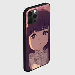 Чехол для iPhone 12 Pro Max Sousou no Frieren Ферн cute face, цвет: 3D-черный — фото 2