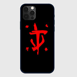 Чехол для iPhone 12 Pro Max Doom logo red, цвет: 3D-черный