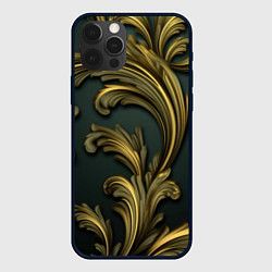 Чехол для iPhone 12 Pro Max Золотые старые темные узоры, цвет: 3D-черный