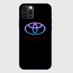 Чехол для iPhone 12 Pro Max Toyota neon steel, цвет: 3D-черный