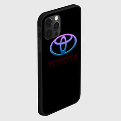 Чехол для iPhone 12 Pro Max Toyota neon steel, цвет: 3D-черный — фото 2