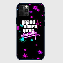 Чехол для iPhone 12 Pro Max GTA winter neon, цвет: 3D-черный