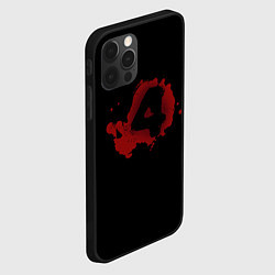 Чехол для iPhone 12 Pro Max Left 4 Dead logo красный, цвет: 3D-черный — фото 2