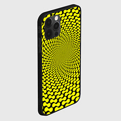 Чехол для iPhone 12 Pro Max Ядовитая геометрическая иллюзия, цвет: 3D-черный — фото 2