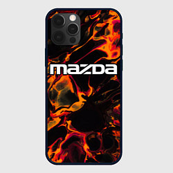 Чехол для iPhone 12 Pro Max Mazda red lava, цвет: 3D-черный