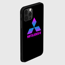 Чехол для iPhone 12 Pro Max Mitsubishi gradient, цвет: 3D-черный — фото 2