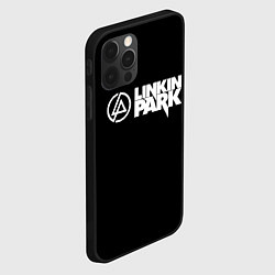 Чехол для iPhone 12 Pro Max Linkin park logo rock music, цвет: 3D-черный — фото 2