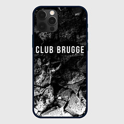 Чехол для iPhone 12 Pro Max Club Brugge black graphite, цвет: 3D-черный