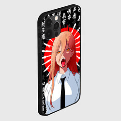 Чехол для iPhone 12 Pro Max Демон крови Пауэр - аниме человек бензопила, цвет: 3D-черный — фото 2