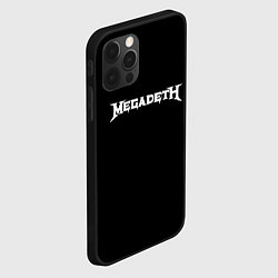 Чехол для iPhone 12 Pro Max Megadeth logo white, цвет: 3D-черный — фото 2