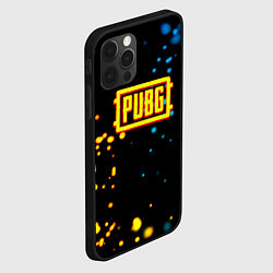 Чехол для iPhone 12 Pro Max PUBG огненное лого, цвет: 3D-черный — фото 2