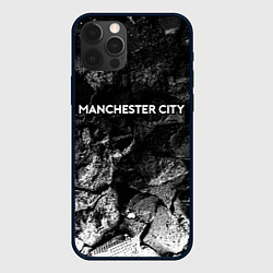 Чехол для iPhone 12 Pro Max Manchester City black graphite, цвет: 3D-черный