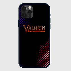 Чехол для iPhone 12 Pro Max Valheim logo pattern, цвет: 3D-черный