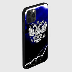 Чехол для iPhone 12 Pro Max Россия шторм и молнии, цвет: 3D-черный — фото 2