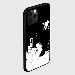 Чехол для iPhone 12 Pro Max Контра белые лого, цвет: 3D-черный — фото 2