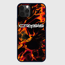 Чехол для iPhone 12 Pro Max Crysis red lava, цвет: 3D-черный