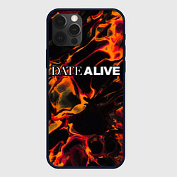 Чехол для iPhone 12 Pro Max Date A Live red lava, цвет: 3D-черный