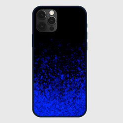 Чехол для iPhone 12 Pro Max Чёрный и ультрамарин абстрактный, цвет: 3D-черный
