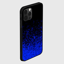 Чехол для iPhone 12 Pro Max Чёрный и ультрамарин абстрактный, цвет: 3D-черный — фото 2