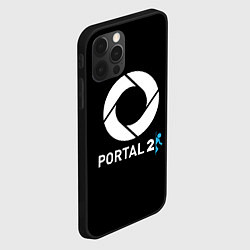 Чехол для iPhone 12 Pro Max Portal2 logo game, цвет: 3D-черный — фото 2