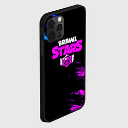 Чехол для iPhone 12 Pro Max Brawl stars neon colors, цвет: 3D-черный — фото 2