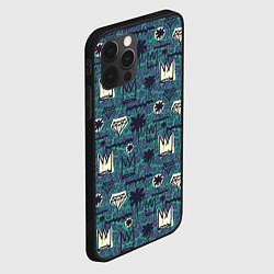 Чехол для iPhone 12 Pro Max Граффити корона с бриллиантами, цвет: 3D-черный — фото 2