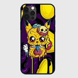Чехол для iPhone 12 Pro Max Зомби Пикачу и желтые пятна, цвет: 3D-черный