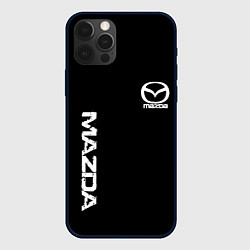 Чехол для iPhone 12 Pro Max Mazda white logo, цвет: 3D-черный