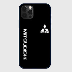 Чехол для iPhone 12 Pro Max Mitsubishi logo white auto, цвет: 3D-черный