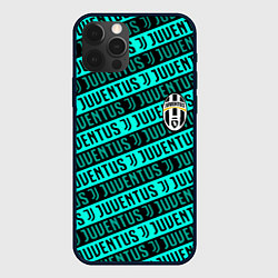 Чехол для iPhone 12 Pro Max Juventus pattern logo steel, цвет: 3D-черный