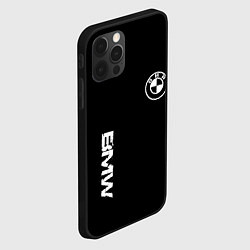 Чехол для iPhone 12 Pro Max BMW logo white auto, цвет: 3D-черный — фото 2