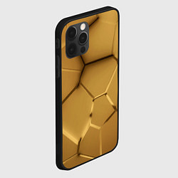 Чехол для iPhone 12 Pro Max Золотистые неоновые плиты, цвет: 3D-черный — фото 2