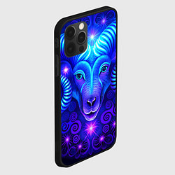 Чехол для iPhone 12 Pro Max Знак зодиака овен, цвет: 3D-черный — фото 2