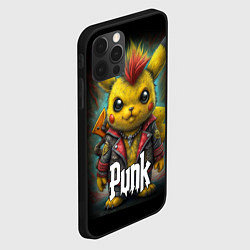 Чехол для iPhone 12 Pro Max Панк Пикачу в косухе, цвет: 3D-черный — фото 2