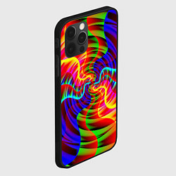 Чехол для iPhone 12 Pro Max Абстрактные волнистые линии, цвет: 3D-черный — фото 2