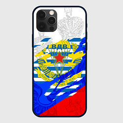 Чехол для iPhone 12 Pro Max ВДВ - рваная ткань, цвет: 3D-черный